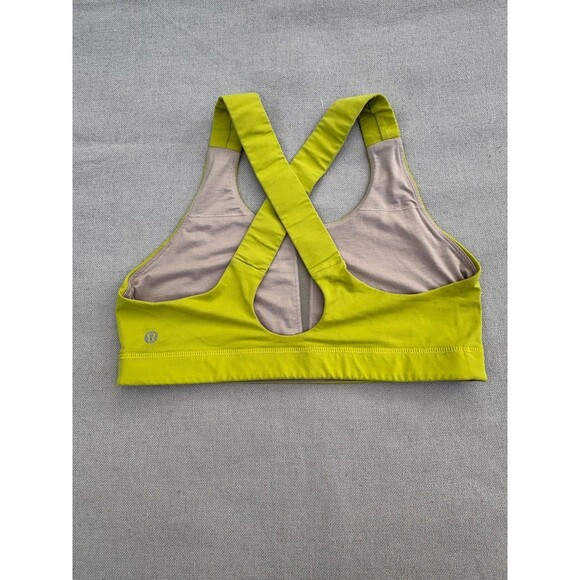 lululemon athletica Other - Lululemon neon yellow sports bra Size 10